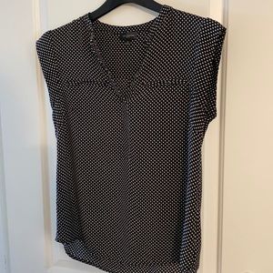 Black and white polka dot top